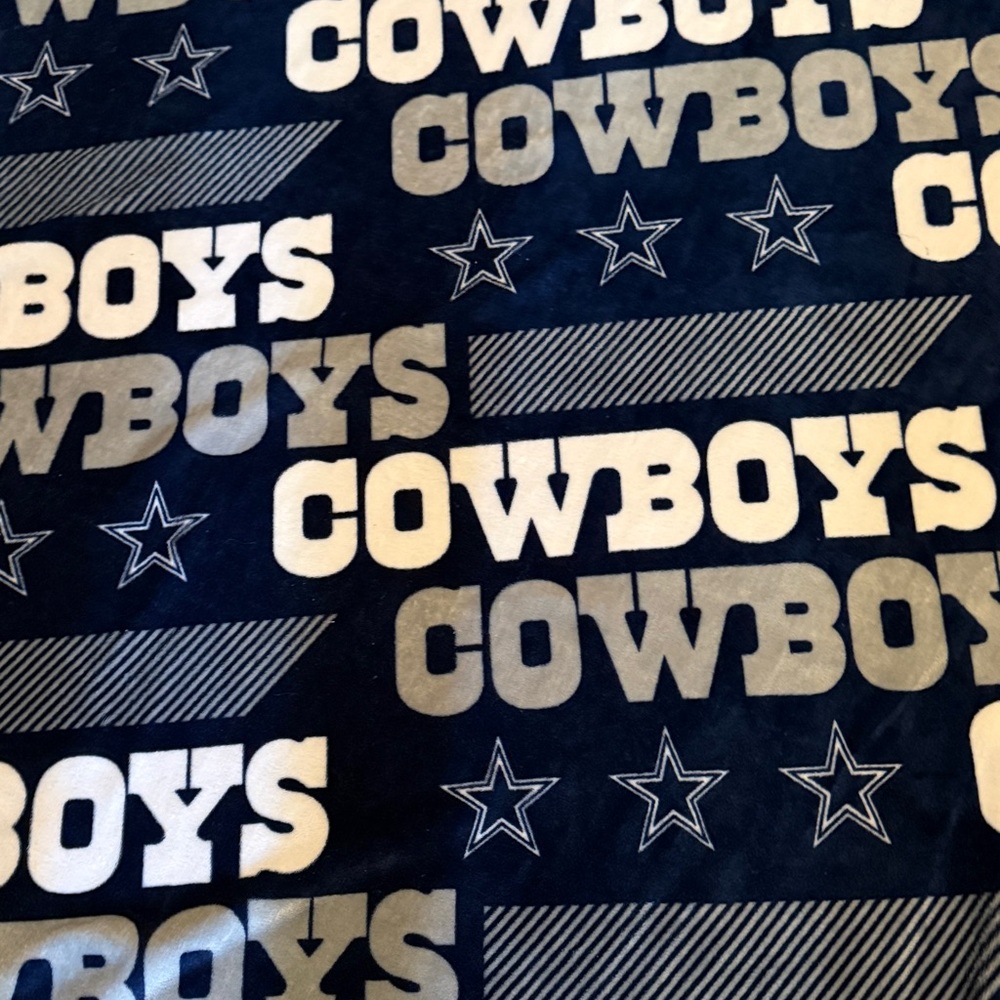 Blue Cowboys Fleece Blanket - Picture 2 of 5